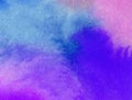 Watercolor art background abstract splash blue pink colorful textured wet wash blurred Royalty Free Stock Photo