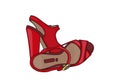 Vector cartoon illustration - women`s sandals