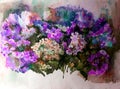 Watercolor art background abstract blue violet white lilac