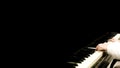 Art background: pianist hands right side shot