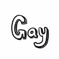 Black and white of text gay cartoon