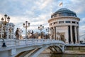 Art bridge in Skopje Royalty Free Stock Photo