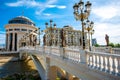 Art bridge in Skopje Royalty Free Stock Photo