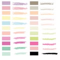 Art brush in chalk pastel 22 colors set vector for use in graphic resource