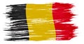 Art brush watercolor painting of Belgian flag