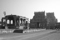 Art and buildings in an ancient Hinduism temple in Thanjavur, India