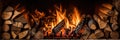 The Art Of Burning Logs In A Fireplace Royalty Free Stock Photo