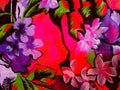 Art callasic flowers colors designe