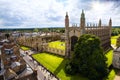 Art Cambridge University and Kings College Chapel Royalty Free Stock Photo