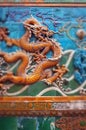 Chinese dragon sculpture artwork Royalty Free Stock Photo