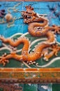 Chinese dragon sculpture artwork Royalty Free Stock Photo