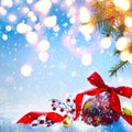 Christmas greeting card background or season holidays banner Royalty Free Stock Photo