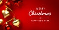 Art Christmas greeting card, invitation or season holidays banner background Royalty Free Stock Photo