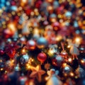 Art Christmas holidays lights and decorations Royalty Free Stock Photo