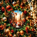 Art Christmas holidays lights and decorations Royalty Free Stock Photo