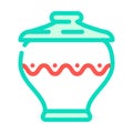 art clay crockery color icon vector illustration Royalty Free Stock Photo