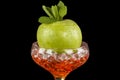 Art Cocktail vodka sour in a glass with big green apple Royalty Free Stock Photo