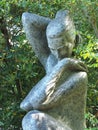 Art collection of Calouste Gulbenkian museum in Lisbon - woman sculpture in the park