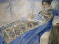 Art collection Inside Calouste Gulbenkian museum in Lisbon - painting by Renoir named Portrait of Madame Claude Monet