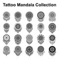 Art collection ornamental ethnic mandala. Floral art can be used for coloring book kids