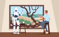 Art content creation with artificial intelligence artist assistant, AI generated artwork