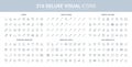 Art content creation process, design tool, authors portfolio, magic wands line icon set