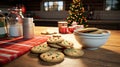 the art of cookie decorating with a minimalist twist. a clean, clutter-free kitchen counter with freshly baked cookies