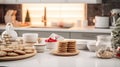 the art of cookie decorating with a minimalist twist. a clean, clutter-free kitchen counter with freshly baked cookies