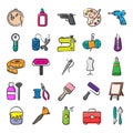 Art and Craft Doodles Pack Royalty Free Stock Photo