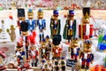 Art craft Nutcracker doll for gift in Christmas Market in Strasbourg, the capital de Noel Royalty Free Stock Photo