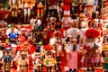 Art craft Nutcracker doll for gift in Christmas Market in Strasbourg, the capital de Noel Royalty Free Stock Photo