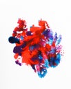 Art, creative abstractionism, red and blue colors