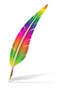 Art creative feather pen concept vector illustration