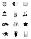 Art and culture icon set.