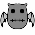 cute halloween bat cartoon icon Royalty Free Stock Photo