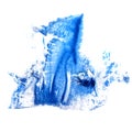 Art Dark blue watercolor ink paint blob watercolour splash colo Royalty Free Stock Photo