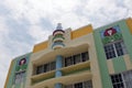 Art Deco Architecture Ocean Drive in South Beach, Miami Royalty Free Stock Photo