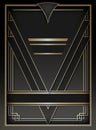 Art Deco Background and Frame Royalty Free Stock Photo