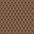 Art deco black and gold geometric style pattern. Royalty Free Stock Photo