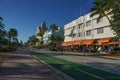 Art Deco Buildings along Ocean Drive Miami Beach Florida Royalty Free Stock Photo