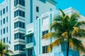 Art Deco Buildings in Miami South Beach Florida USA Royalty Free Stock Photo
