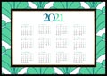 Art Deco 2021 Calendar with Pattern Illustration