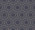 Art Deco Circles Outline Seamless Pattern Vector Trendy Abstract Background