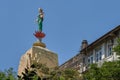 Art Deco Clock Tower and LaxmiliÃ¢â¬â¢s Statyu on Lakshmi Insurance Building Sir P. M. Road Fort Mumbai