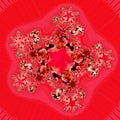 art deco creative beyond traditional fractal style in shades of red