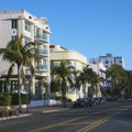 Art deco district of Miami, Florida, USA. Royalty Free Stock Photo