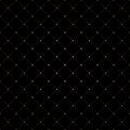 Art deco dot line rhombus seamless pattern. Gold geometric diagonal on black background. Royalty Free Stock Photo