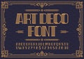 Art deco font Royalty Free Stock Photo