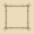 Art deco frame. Artwork graphic pattern culture. Orante wedding invintation. Vintage retro style banner or label design