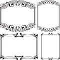 Art deco frame - black & white